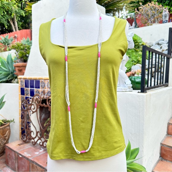 Zara Basics Top Chartreuse Avocado Color Size Large - Picture 6 of 9